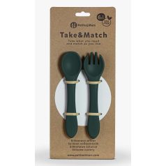   PETITE&MARS Szilikon evőeszközök TAKE&MATCH Misty Green 6m+