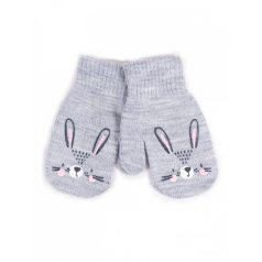 Yo! Bébi téli kesztyű 12 cm - Szürke nyuszi 