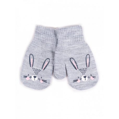 Yo! Bébi téli kesztyű 12 cm - Szürke nyuszi 