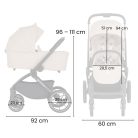 Petite&Mars Scout 4in1 babakocsi szett - Cappuccino Cream