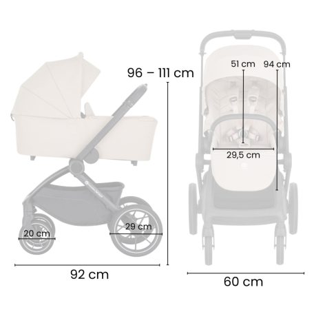 Petite&Mars Scout 4in1 babakocsi szett - Cappuccino Cream