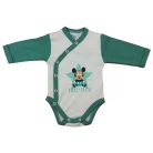 Disney Mickey elöl patentos hosszú ujjú body (68) - zöld 