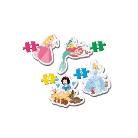 Clementoni Disney Princess 4 az 1-ben puzzle szett