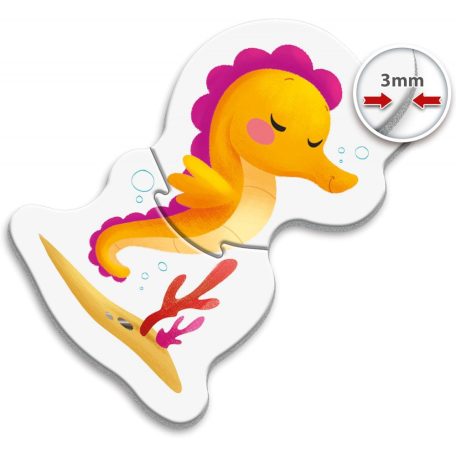 Clementoni Tengeri élővilág 4 az 1-ben bébi puzzle 2-3-4-5db-os