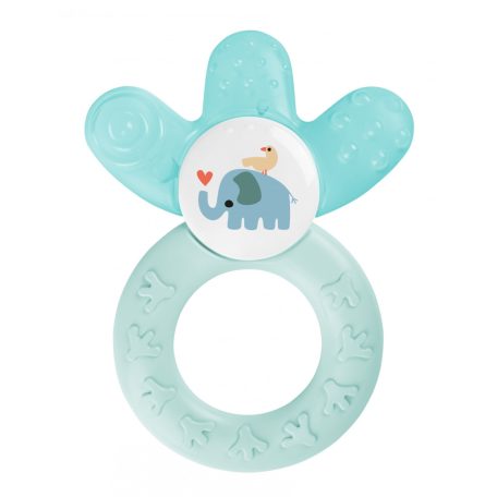 Mam 4+ fogzáshoz  vízzel töltött rágóka - kék elefántos