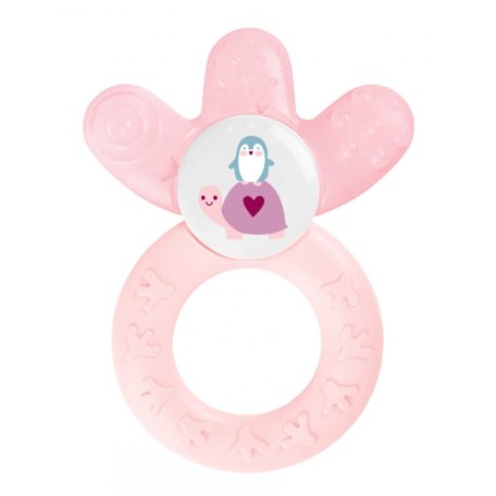 Mam 4+ fogzáshoz  vízzel töltött rágóka - rózsaszín teknős