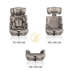   Caretero Falcon i-Size biztonsági autósülés  76-150 cm - Graphite