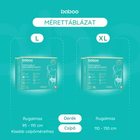 Baboo eldobható nedvszívó fehérnemű 5 db - L méret 