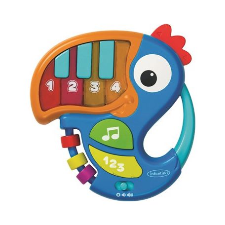 Infantino Piano & Numbers tanulójáték - kék tukán