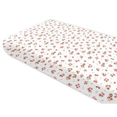   Baby Shop pamut,gumis lepedő 80*160 cm  - rózsaszín kacsa 