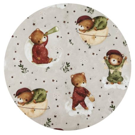 Baby Shop pamut,gumis lepedő 80*160 cm - Maci a holdon 
