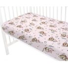 Baby Shop pamut,gumis lepedő 80*160 cm - Kis balerina rózsaszín 