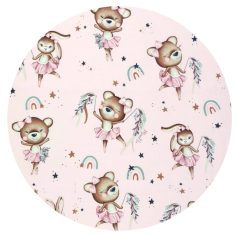   Baby Shop pamut,gumis lepedő 80*160 cm - Kis balerina rózsaszín 