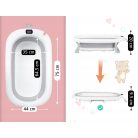 Premium Összecsukható kád hőmérővel és anatómiai támasztékkal + állvány - Szürke