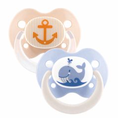   Baby-Nova szilikon fogszabályzós cumi 0-6 hó 2db/csom - bálna/horgony