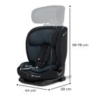 KINDERKRAFT ONETO3 i-Size Isofix Autósülés 76-150 cm - Graphite Black