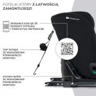 KINDERKRAFT ONETO3 i-Size Isofix Autósülés 76-150 cm - Graphite Black