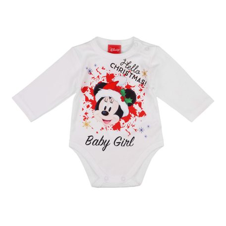 Disney Baby hosszú ujjú body (80) - Minnie "Hello Christmas Baby girl"