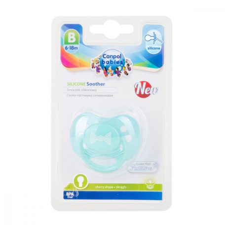 Canpol babies cseresznye alakú szilikon cumi 6-18m - zöld 