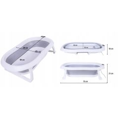   Premium Összecsukható kád hőmérővel és anatómiai támasztékkal + állvány - Beige