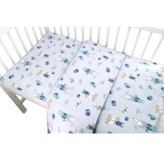 Baby Shop 2 részes babaágynemű - kék róka és nyuszi