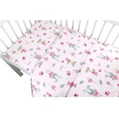   Baby Shop 2 részes babaágynemű - rózsaszín róka és nyuszi