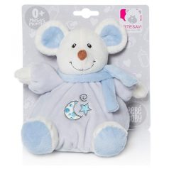 Artesavi plüss csörgő macis 12 cm kék egér