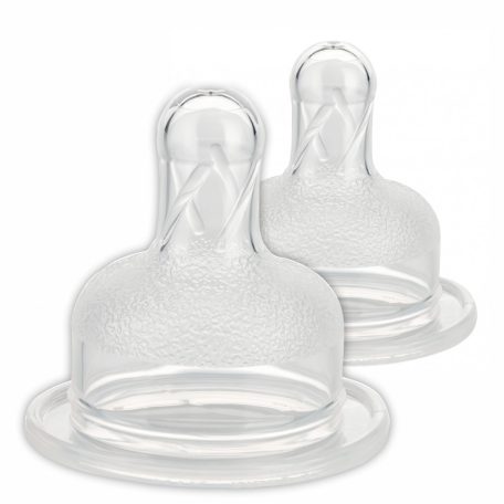 Baby-Nova Szilikon etetőcumi gömbölyű szélesnyakú üvegre gyors 6-24hó 2db