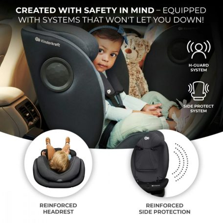 Kinderkraft I-360 i-Size gyermekülés (40-150 cm) - black 