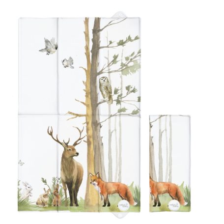 Pelenkázó alátét utazáshoz 50x80 cm - Basic Woodland