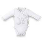 Kenguru Gold Átlapolt csecsemő kombidressz (50-56) fehér maci mintával