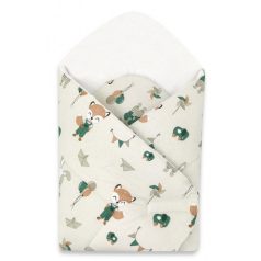 Baby Shop kókuszpólya 75x75cm - bézs róka és nyuszi 