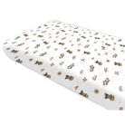 Baby Shop 70*140 cm pamut,gumis lepedő - bézs maci