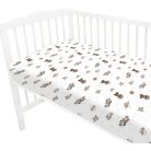 Baby Shop 70*140 cm pamut,gumis lepedő - bézs maci