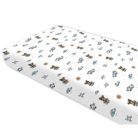 Baby Shop 70*140 cm pamut,gumis lepedő - kék maci