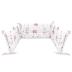 Baby Shop fejvédő kiságyba - Balerina maci rózsaszín