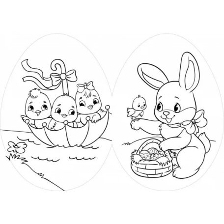 Nyuszitojás - kifestő 