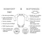 Kenguru Gold Borítéknyakú hosszújju pamut kombidressz (50-56) szürke mintával