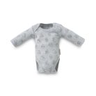 Kenguru Gold Borítéknyakú hosszújju pamut kombidressz (56-62) szürke mintával