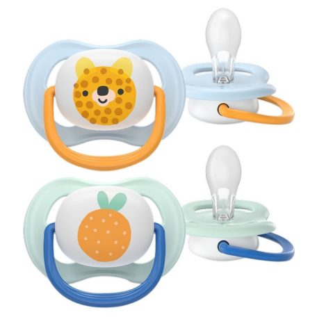 Avent SCF080/23 Ultra air happy játszócumi 0-6 hó - kék/zöld mintás