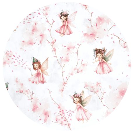 Baby Shop pamut,gumis lepedő 70*140 cm  - Varázsló tündér rózsaszín 