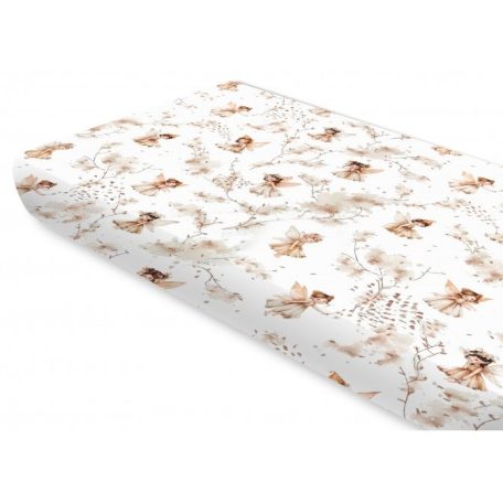 Baby Shop 60*120 cm pamut,gumis lepedő - Varázsló tündér bézs