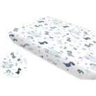 Baby Shop 60*120 cm pamut,gumis lepedő - Dinó 