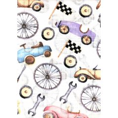 Mintás textil pelenka 1db-os - retro cars