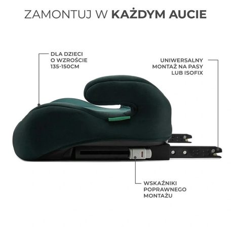 Kinderkraft i-Boost i-Size ülésmagasító 135-150 cm - Green