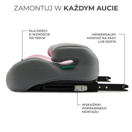Kinderkraft i-Boost i-Size ülésmagasító 135-150 cm - Pink