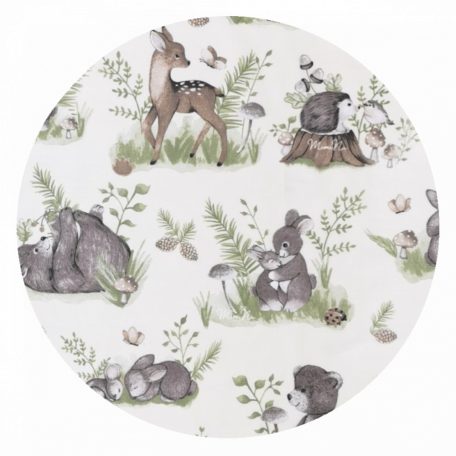 Baby Shop fejvédő kiságyba -  Erdei barátok zöld 