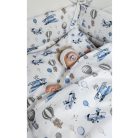 Baby Shop fejvédő kiságyba - kék repülőgép 