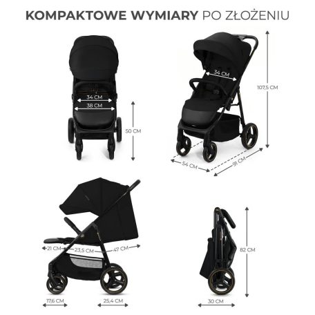 Kinderkraft Trig 3 sportbabakocsi - Onyx Black