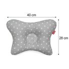 Scamp laposfejűség elleni párna - Little Heart White Gray